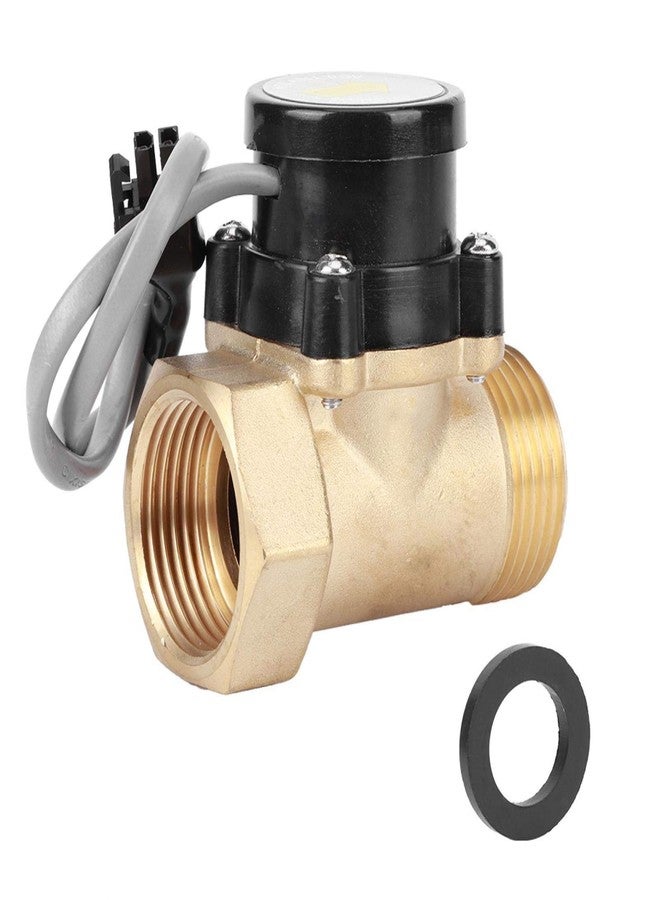 EVTSCAN 0 to 110V AC 0.2A Brass Water Flow Switch for Booster Pump, Automatic Activation, 1 inch Thread InletOutlet, 1.5Lmin Flow, Plug and Play - Image 2