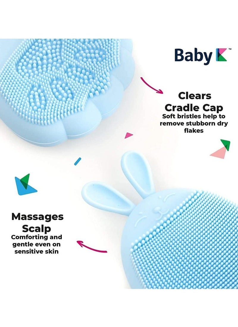 Y&D Bath Brush, 2Pcs Bunny Shape Silicone Baby Cradle Cap Exfoliate and Massage, Shampoo Scalp Scrubbie for Hair Care Body  - Image 5