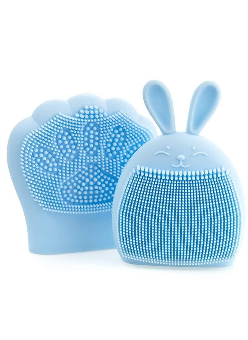 Y&D Bath Brush, 2Pcs Bunny Shape Silicone Baby Cradle Cap Exfoliate and Massage, Shampoo Scalp Scrubbie for Hair Care Body  - Image 1
