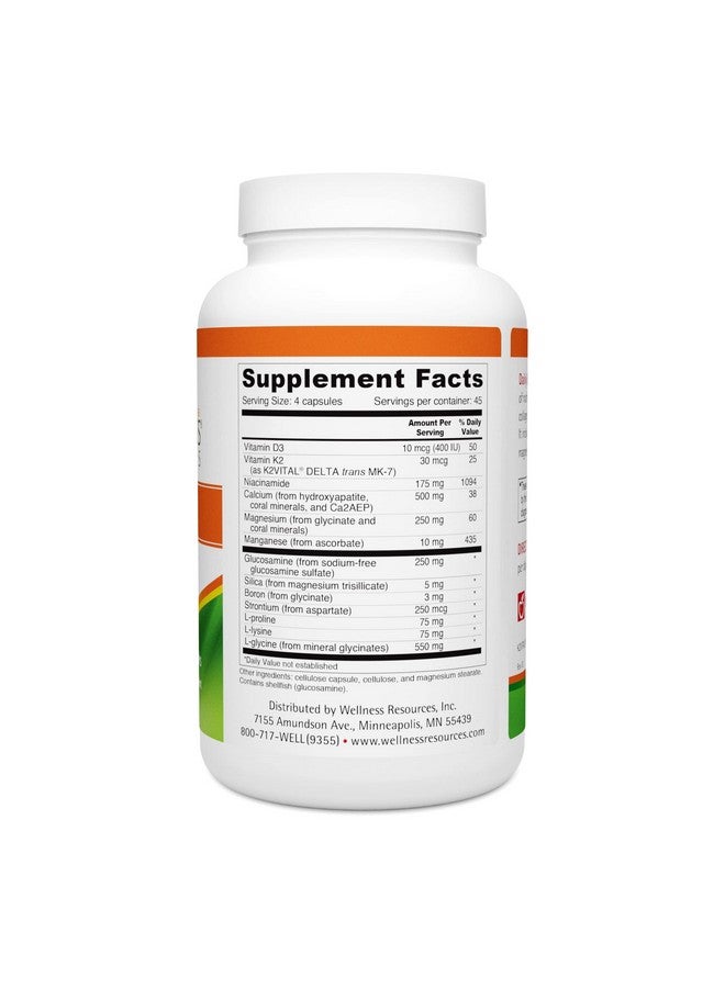 Wellness Resources Daily Builder with Coral Calcium, MCHC, Boron, Vitamin D - 180 Capsules - Image 2