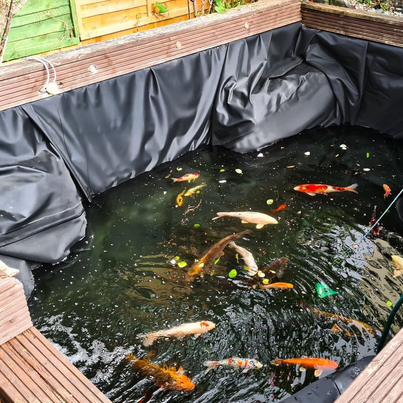 بطانة بركة 10x15 قدم، سمك HDPE لبطانة برك الأسماك للبرك الخارجية، بطانة بركة للشلالات، برك الأسماك أو الكوي، الجداول والنوافير - Image 5