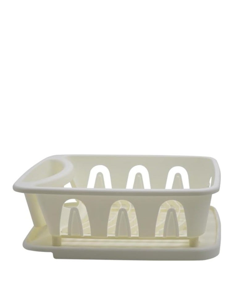Royalford Dish Drainer Rack with Detachable Drain Board RF12795 Drainer with Drip Tray Utensil Holder Draining Board for Kitchen Counter Holds 10 Plates 8 Cups and Cutlery Space Saver - Image 1