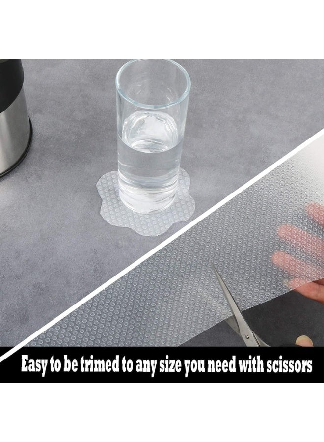 3 Rolls Shelf Liner, Non Adhesive Cabinet Liner Mat, Waterproof Non Slip Eva Mat, Can Be Used for Fridge Drawers, Shelves, Cabinets, Storage, Kitchen, Rug Pad and Desks, White - Image 5