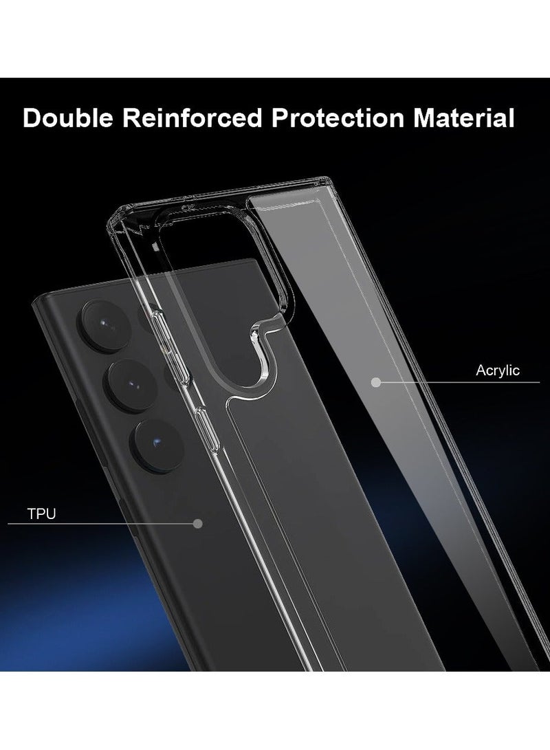 PRIMEEIGHT Transparent Crystal Clear Samsung S22 Ultra ANTI YELLOW Case Shockproof Curved Edges And HD Clear Anti Scratch S22 ultra - Image 2