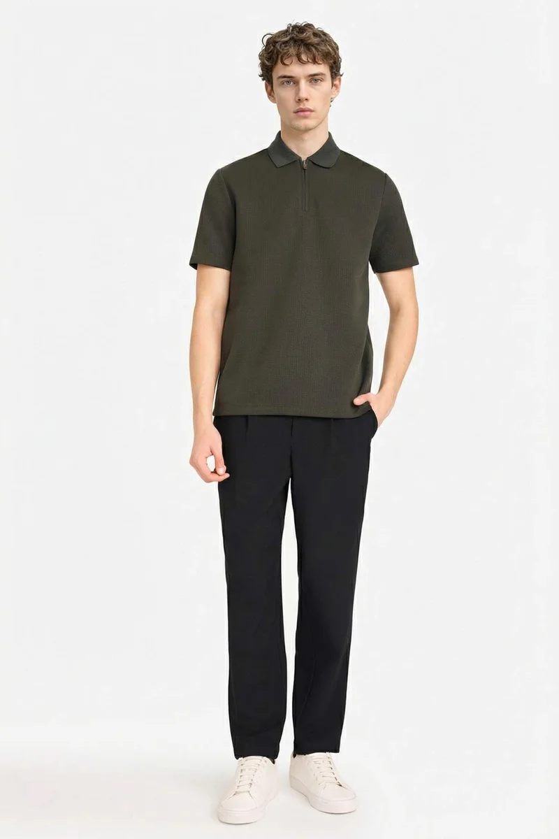 ديفاكتو Regular Fit Short Sleeve Polo T-Shirt