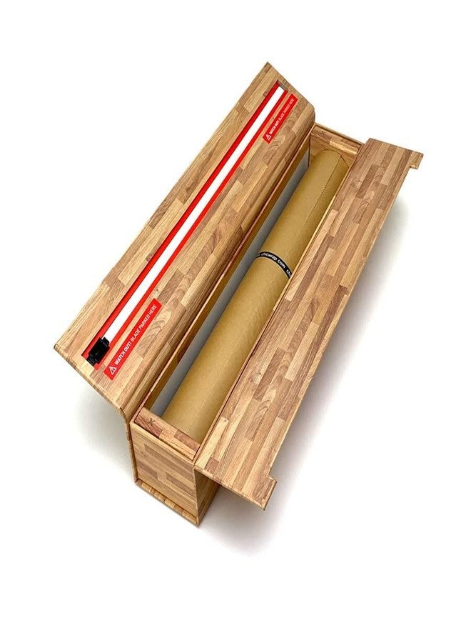 شيكراب موزع ورق الزبدة ChicWrap Butcher Block - يتضمن لفة ورق خبز وطبخ غير مبيض مقاس 15 بوصة × 164 قدمًا (205 قدم مربع) - موزع قابل لإعادة الاستخدام مع قاطع منزلق - معتمد كمنتج كوشير - Image 3