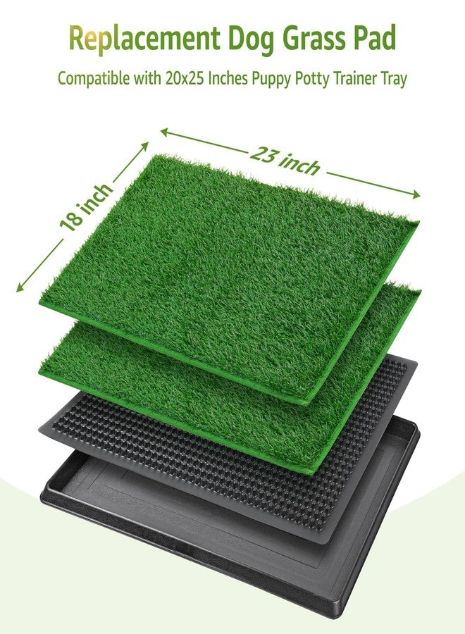 LOOBANI Dog Grass Pee Pads, Artificial Dog Grass Pads for Potty Tray, Fake Grass for Dogs to Pee On, Outdoor Indoor Pee Grass for Dog Potty(18.1*23.1 inch) - Image 2
