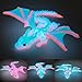 oyeftp 3D Printed Dragon with Wings 3D Printed Animals Toys Fidget Dragon Toys Dragon Glow in The Dark Flexible Articulated Winged Crystal Dragon Model Desktop Deco Stocking Easter Basket Stuffers - Image 2