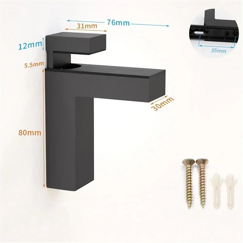 Glass Clamp Bracket 4pcs Style 8 Frameless Cabinet Door Clip Shelf Holder - Image 3