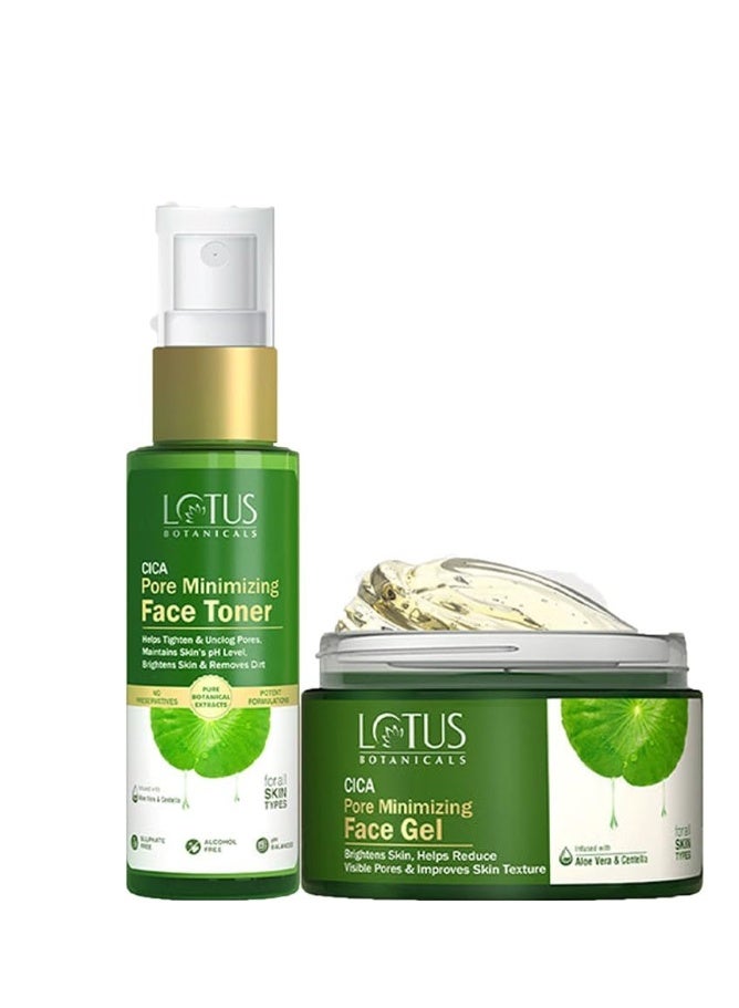 لوتس بوتنيكال مجموعة لوتس بوتانيكالز (Lotus Botanicals) المكونة من قطعتين: جل "سيكا" (Cica) للوجه لتصغير المسام (50 جم) + تونر للوجه (50 مل) - Image 1