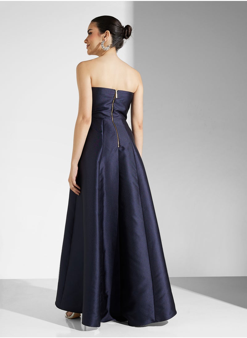 Closet London Gold Strapless Dress  - Image 2