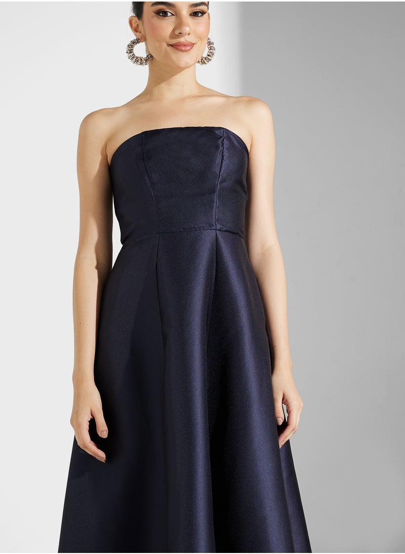 Closet London Gold Strapless Dress  - Image 3