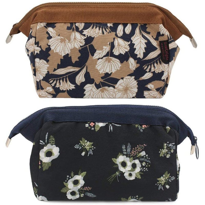 TAGUDA Nylon Cosmetic Toiletry Makeup Vanity Shaving Household Grooming Travel Storage Organizer Bags Pouch Kit Pack For Men Women Girls Travel (Combo 2) - Image 1