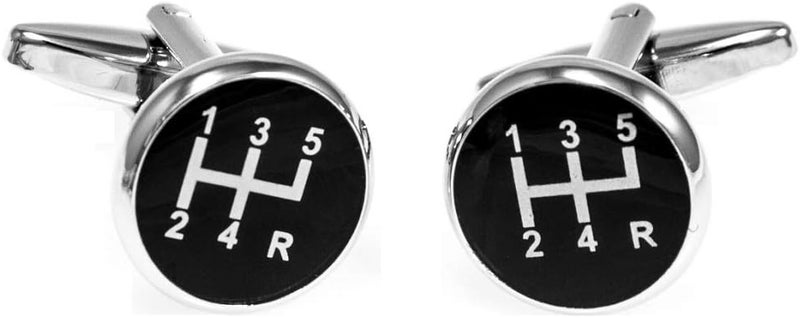 MRCUFF Car Auto 5 Speed Gear Shift Cufflinks - Image 1