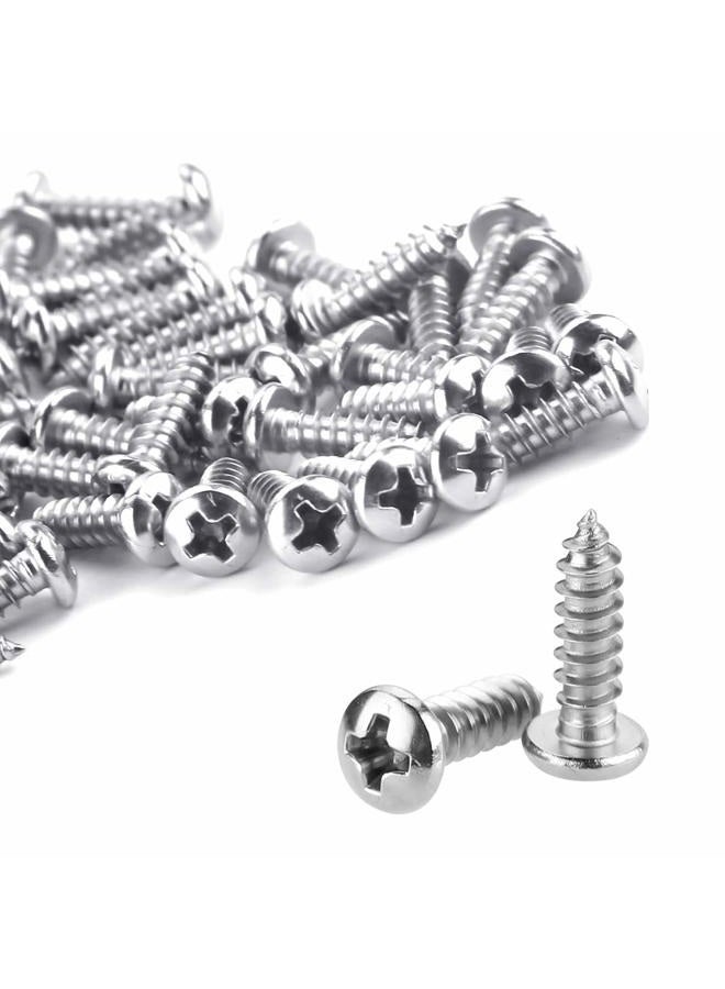 LOKMAN 50 Pack 1/2 Inch Rope Light P-Style Mounting Clips with Compatible Stainless Steel Pan Head Phillips Screws White - Image 2