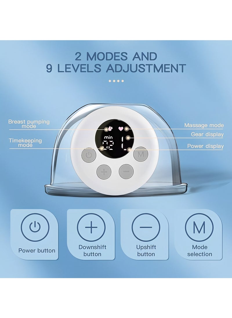 Perfin Breast Pump, Wearable Breast Pump, S12 Hands Free Breast Pump, Electric Portable Breast Pump with 2 Mode & 9 Levels, Wireless Breast Pump Hand Free, (White- 1 Pack)  - Image 3