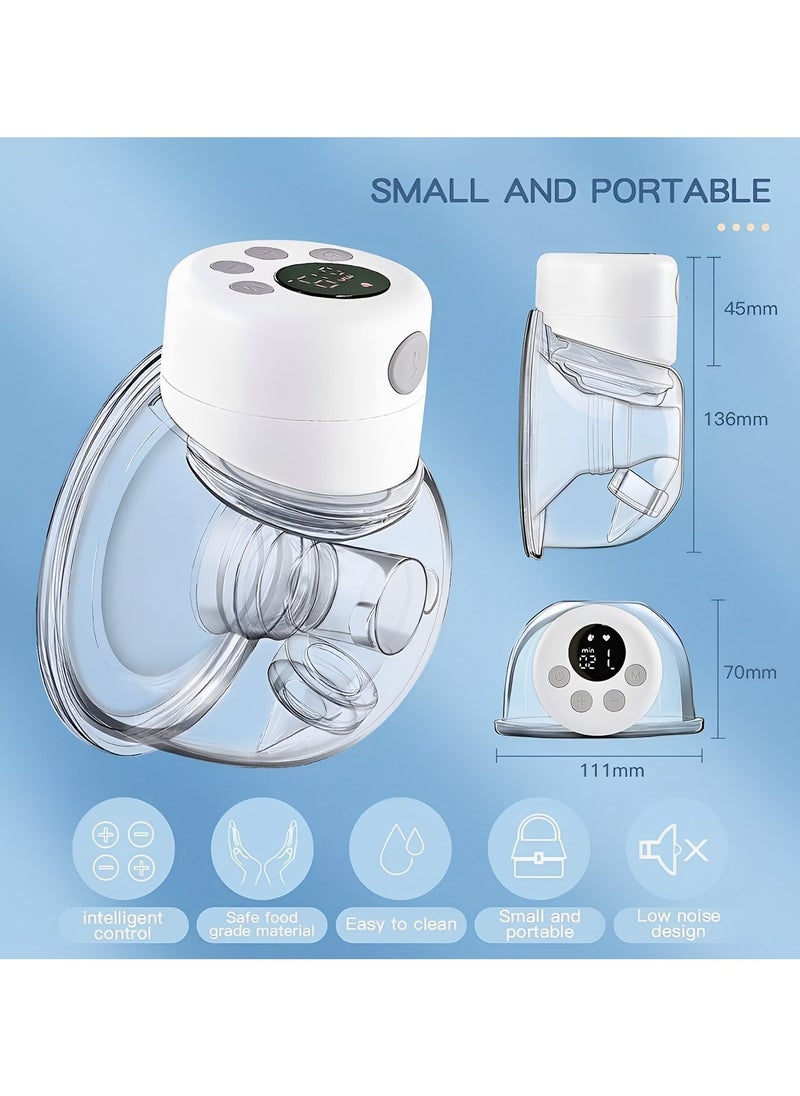 Perfin Breast Pump, Wearable Breast Pump, S12 Hands Free Breast Pump, Electric Portable Breast Pump with 2 Mode & 9 Levels, Wireless Breast Pump Hand Free, (White- 1 Pack)  - Image 2