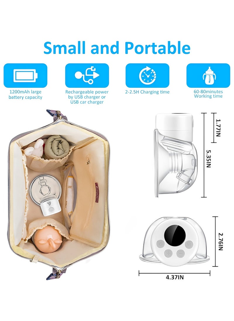 Perfin Breast Pump, Wearable Breast Pump, S12 Hands Free Breast Pump, Electric Portable Breast Pump with 2 Mode & 9 Levels, Wireless Breast Pump Hand Free, (White- 1 Pack)  - Image 4