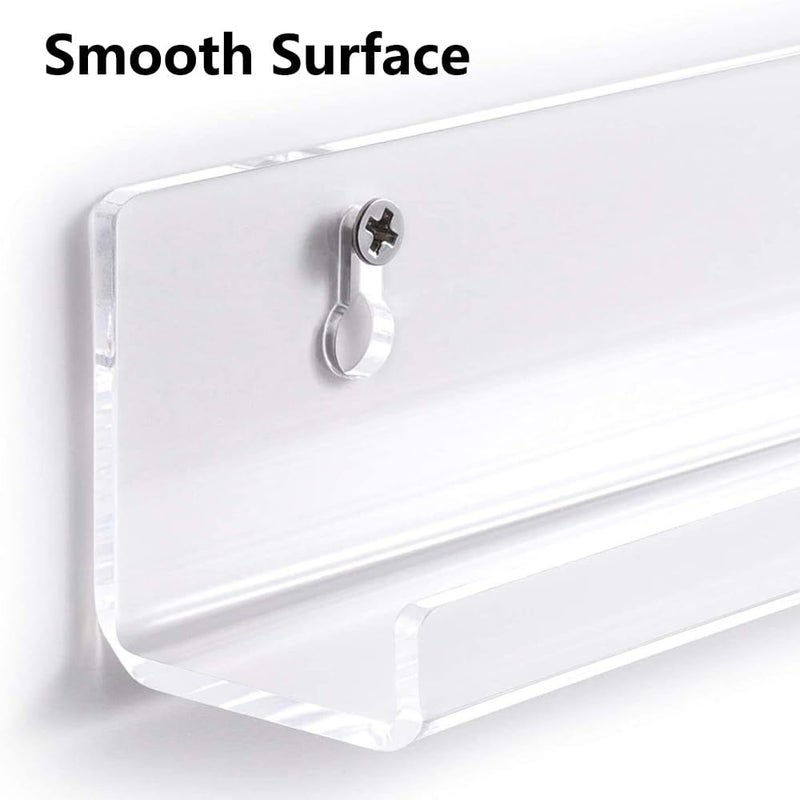 6 حامل رف أسطوانات الفينيل مثبت على الحائط، حامل فينيل شفاف 4 بوصة، أرفف فينيل شفافة، حامل عرض أسطوانات أكريليك، رف عائم شفاف لتخزي�� وعرض الألبومات، ديكور حائط، حافة صور - Image 4