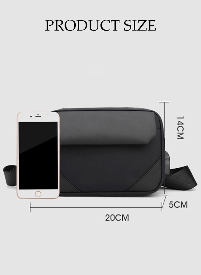 DUNISO Compact Crossbody Bag for Men Waterproof Sling Bag Backpack Multipurpose Cross Body Chest Bag Shoulder Bag Daypack for Travel Hiking Retro Purse Bag with Reflective strip - Image 4