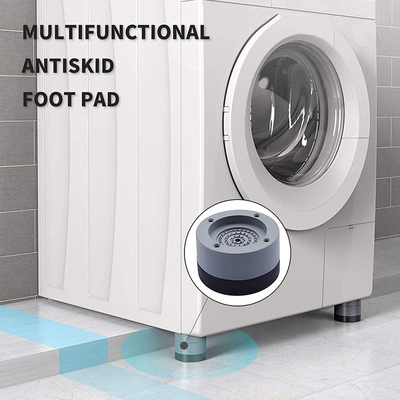HOMESHOPPER Washer Dryer Anti Vibration Pad Slip Mat with Rubber Pads Suction Cup Feet Fridge Washing Machine Leveling Feet Anti Walk Pads Shock Absorber Furniture Lifting Base 4pis - Image 3