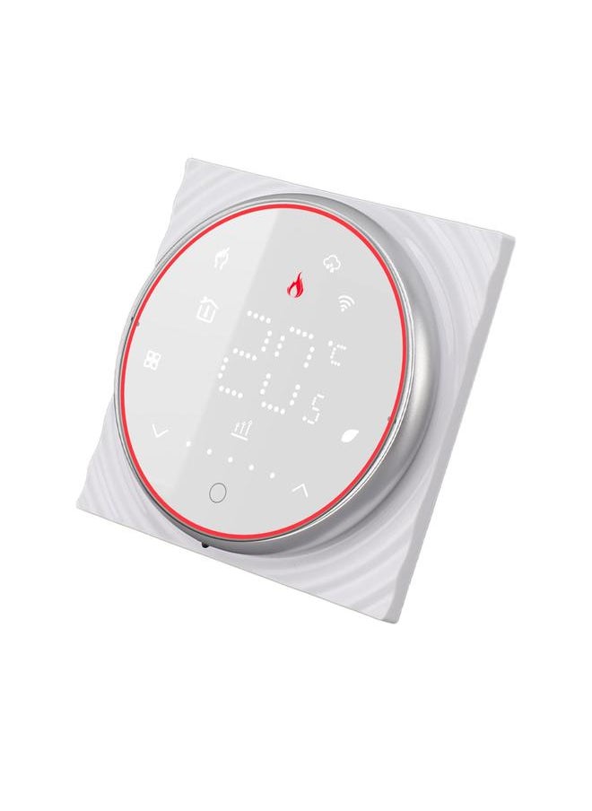 Thoraya WiFi Thermostat Smart Thermostat LED Screen Recessed Plate APP Voice Control 7 Day Programmable AC95‑240V for Electrical Heating System White  - Image 4