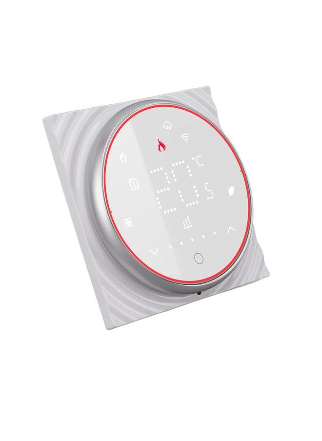 Thoraya WiFi Thermostat Smart Thermostat LED Screen Recessed Plate APP Voice Control 7 Day Programmable AC95‑240V for Electrical Heating System White  - Image 3