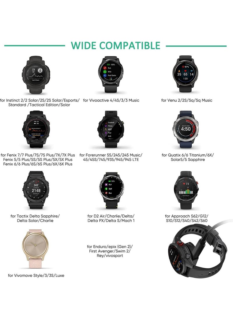 Charging Dock Adapter for Garmin Watch, USB C u0026 Micro USB Watch Charger Charging Adapter Connector Converter Dock, Compatible with Fenix, Instinct, Tide, Tactical, Forerunner, and More Series  - Image 3