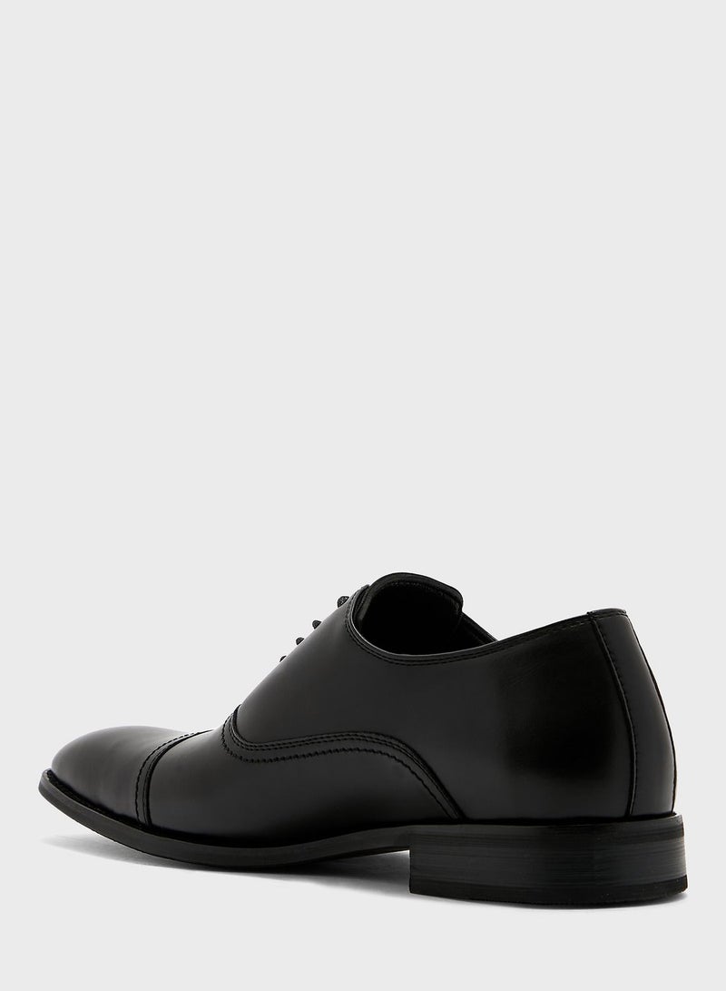 Robert Wood Cap Toe Oxford Formal Lace-Up Shoes - Image 2