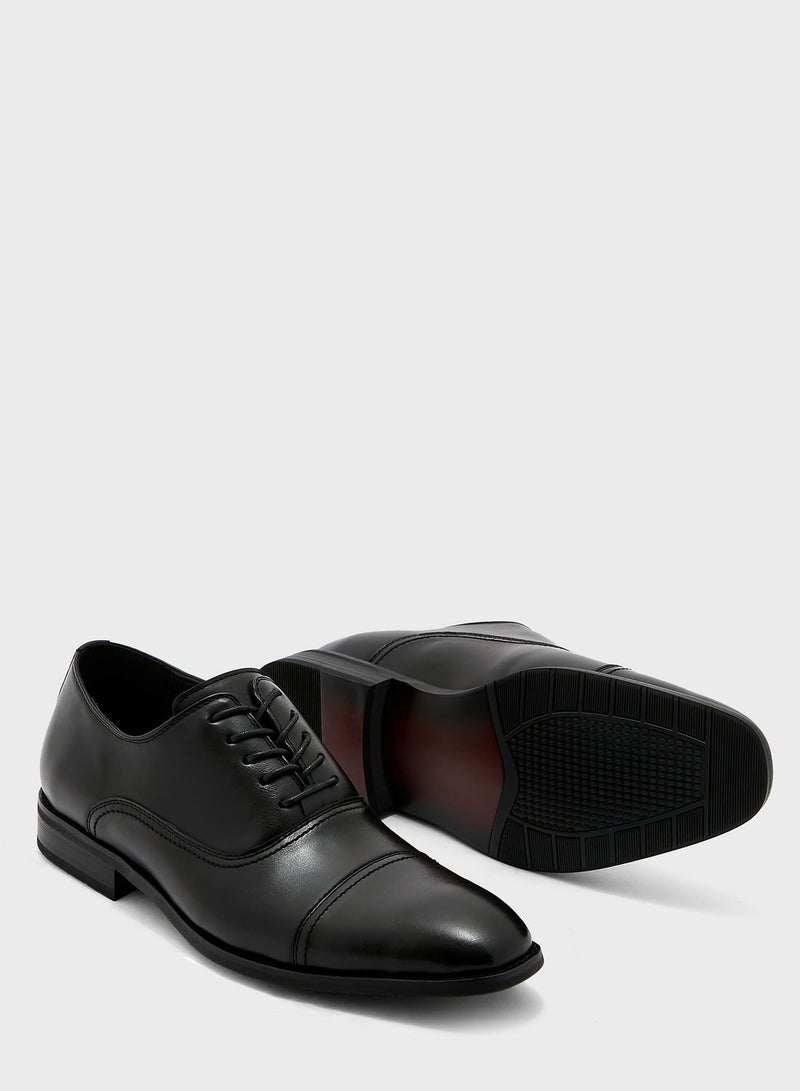 Robert Wood Cap Toe Oxford Formal Lace-Up Shoes - Image 3
