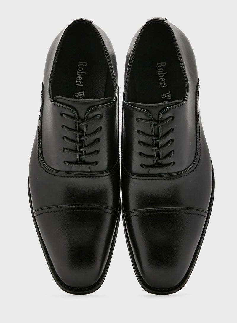 Robert Wood Cap Toe Oxford Formal Lace-Up Shoes - Image 4