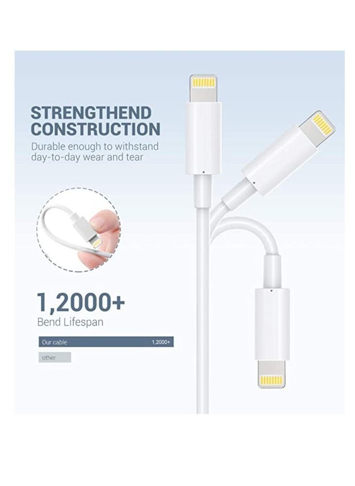 iPhone Charger Cable - Apple MFi Certified 3Pack iPhone Charging Cable for iPhone SE 2020 11 Xs Max XR X 8 Plus 7 Plus 6 Plus 5s SE iPad Pro and More - Image 3