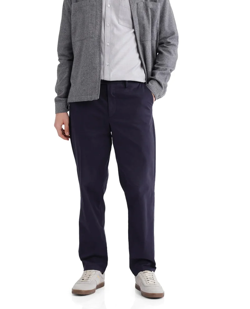 Rare Rabbit Men's Relaxed Fit Solid Trouser