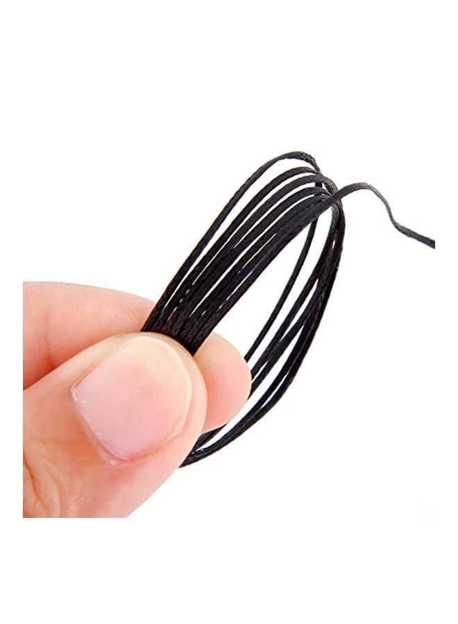 Loquat Leather Sewing Waxed Thread Black 260meter - Image 3