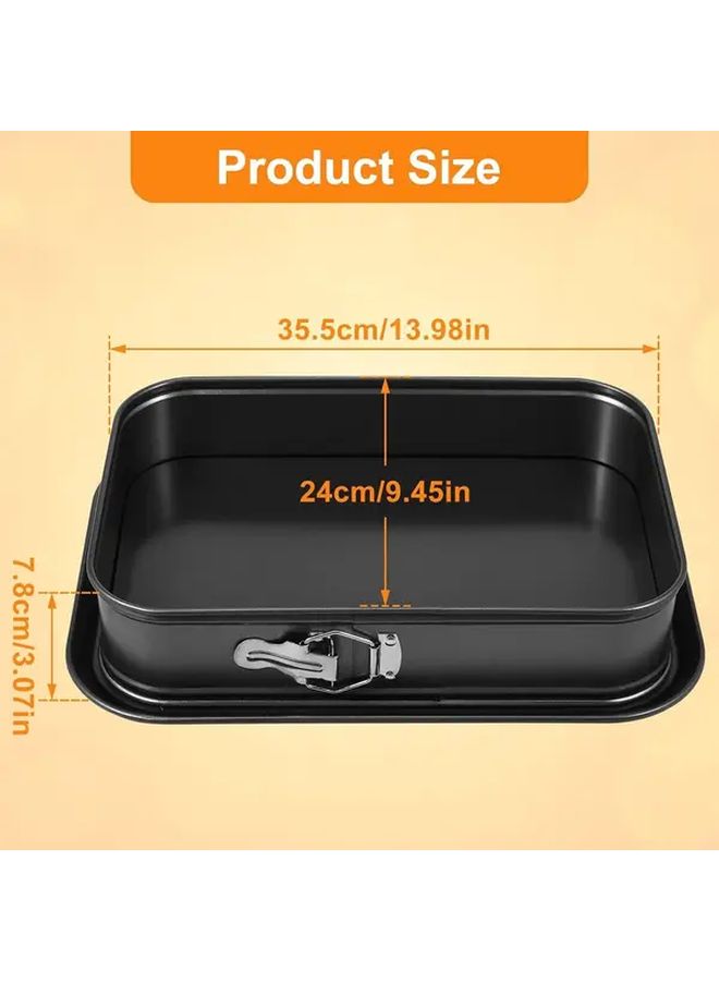Large 14x9.5 Inch Carbon Steel Nonstick Cake Pan Oven Safe Rectangular Baking Tray - Image 3