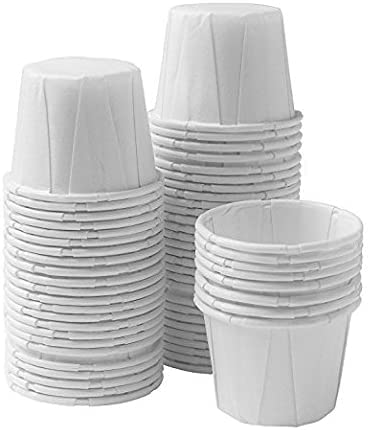 Vakly Small Disposable Paper Souffle Medicine Cups 12 Ounce Pack of 1000 Cups for Medication Distribution Pills Tasting Condiments Food and Dessert Serving 1000