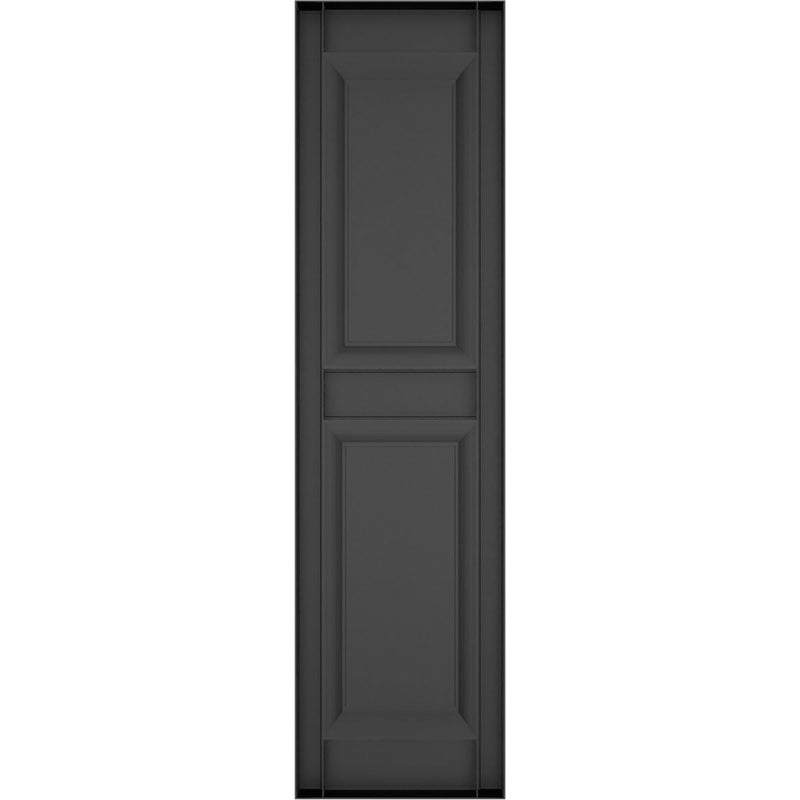 Ekena Millwork Lifetime Vinyl LP2S14X04300BL Standard Two Equal Panel Vinyls, Raised Panel Vinyl Shutters, w/Installation Shutter-Lok's & Matching Screws (Per Pair), 14 3/4"W x 43"H, Black - Image 5