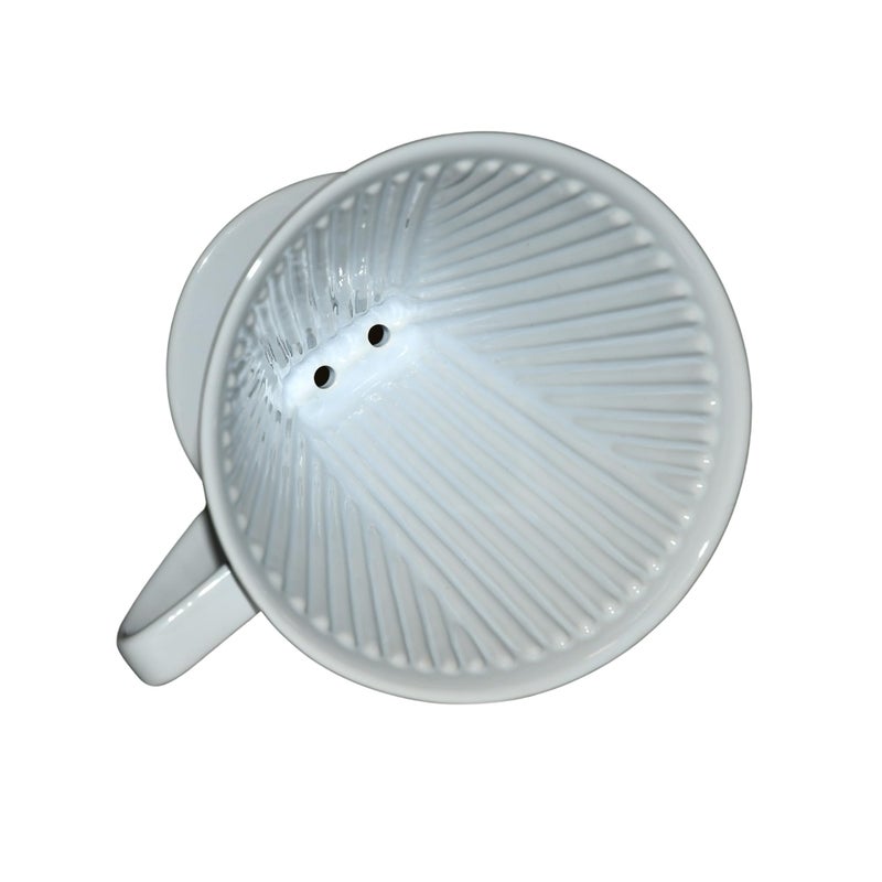 Cilio C105179 Porcelain Coffee Filter/Holder Pour-Over, 6/Large, White - Image 5