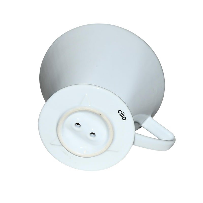 Cilio C105179 Porcelain Coffee Filter/Holder Pour-Over, 6/Large, White - Image 2