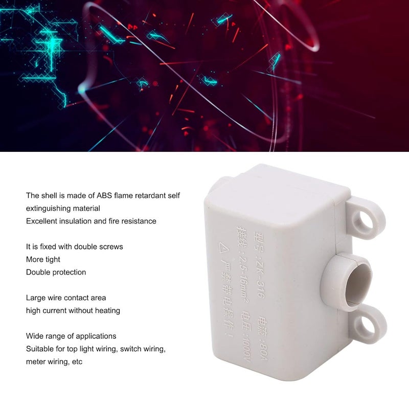 كلاراكو قطع من كتل المحطات السريعة 1 في 2 مخرج 80 أمبير 1000 فولت صندوق موصلات تقاطع خطي عالي الطاقة من النحاس لتوصيل الأسلاك الكهربائية، توصيل عداد الكهرباء - Image 5