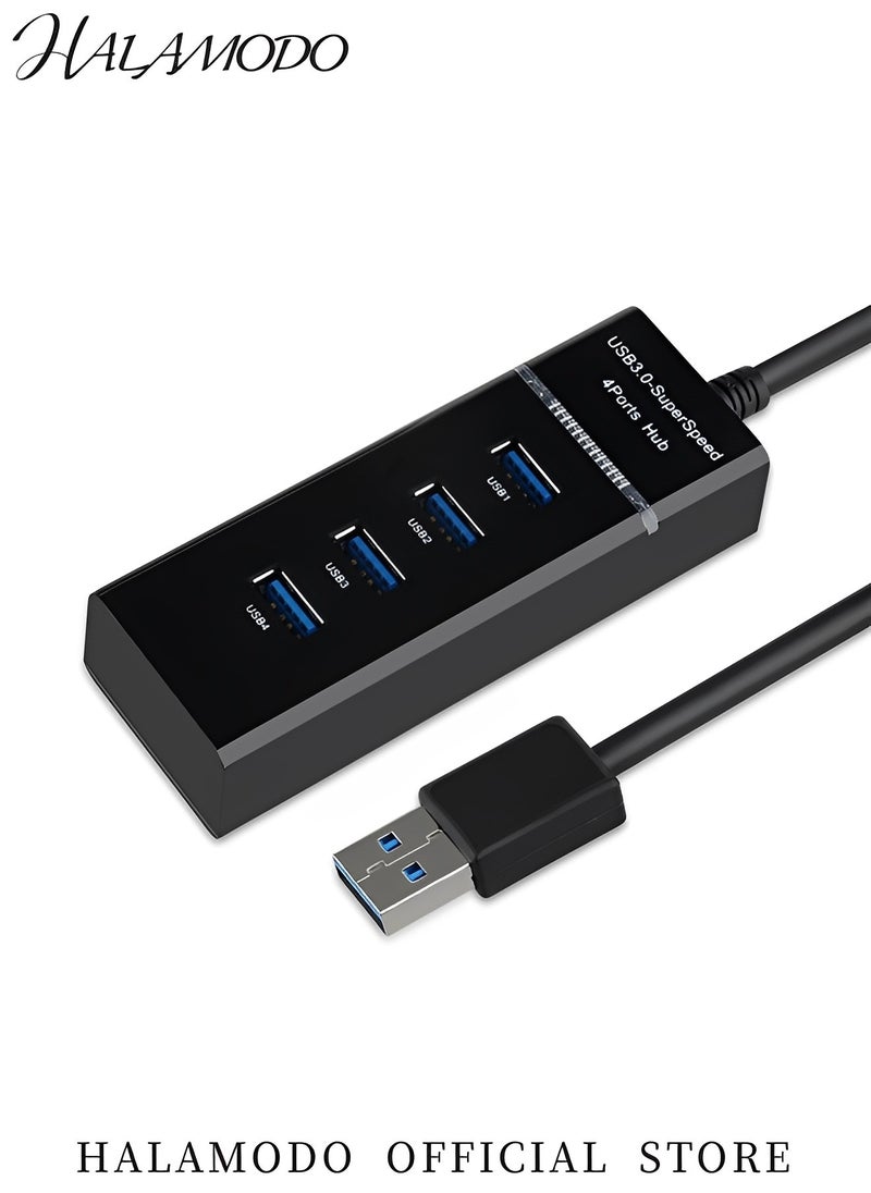 HALAMODO USB Hub with 4 Ports Multiple USB 3.0 Hub Laptop USB Port Expander USB Adapter Ultra Slim Portable USB Splitter for Port Laptop & Windows & Linux & Acer PC & More  - Image 2
