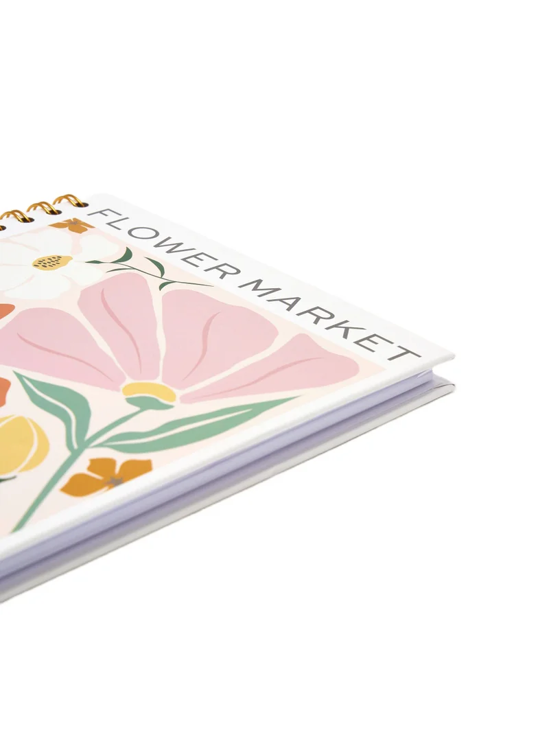 Prickly Pear B5 Flower Market Ringbound Notebook