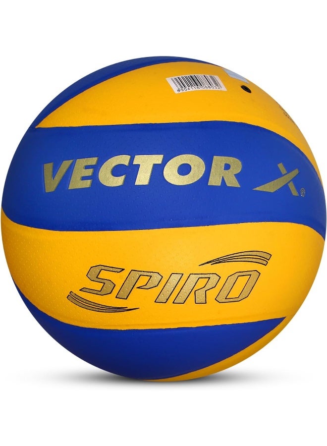 فيكتور أكس كرة طائرة فيكتور إكس سبيرو | مقاس ٤، متعددة الألوان، مصنوعة يدويًا من البولي يوريثان، ٨ ألواح، ناعمة الملمس، متينة، وخفيفة الوزن، مناسبة للعب الداخلي والخارجي. - Image 1