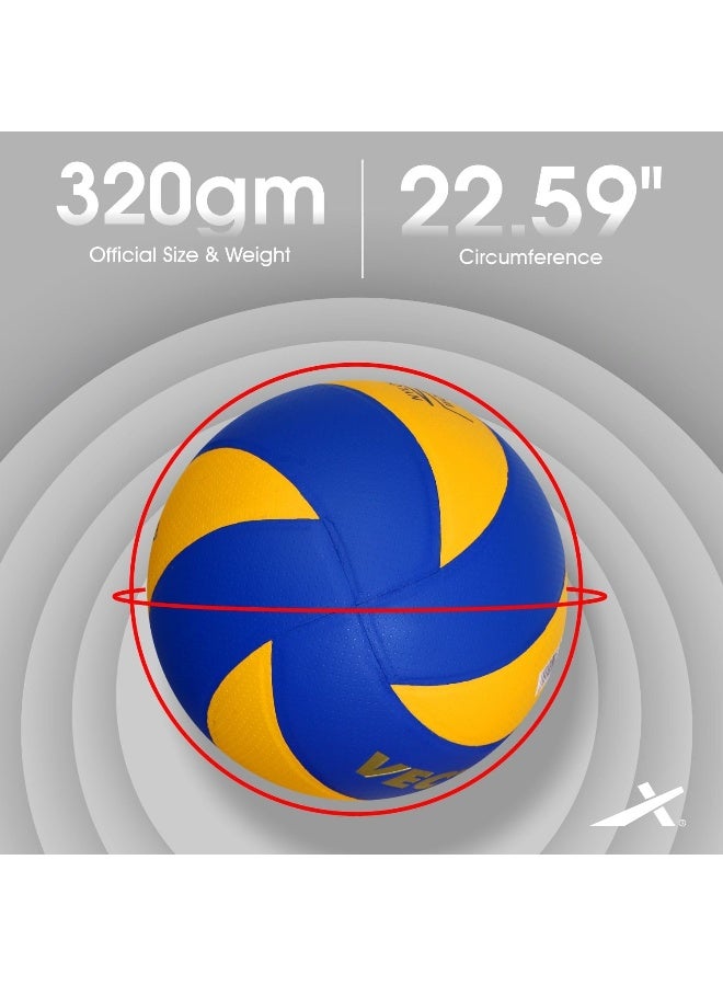 فيكتور أكس كرة طائرة فيكتور إكس سبيرو | مقاس ٤، متعددة الألوان، مصنوعة يدويًا من البولي يوريثان، ٨ ألواح، ناعمة الملمس، متينة، وخفيفة الوزن، مناسبة للعب الداخلي والخارجي. - Image 5