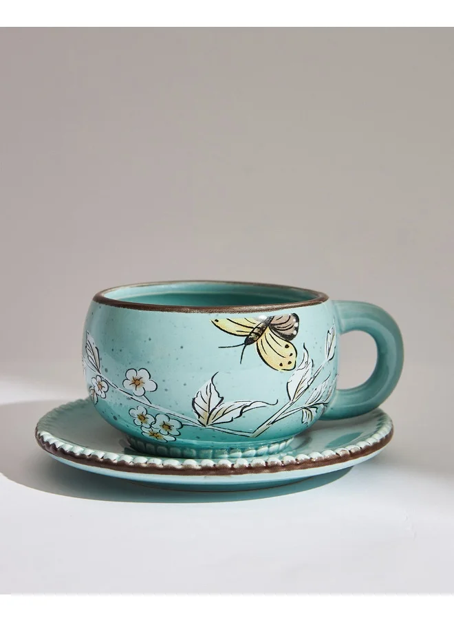 Chumbak Flora Bird Cup & Saucer Set