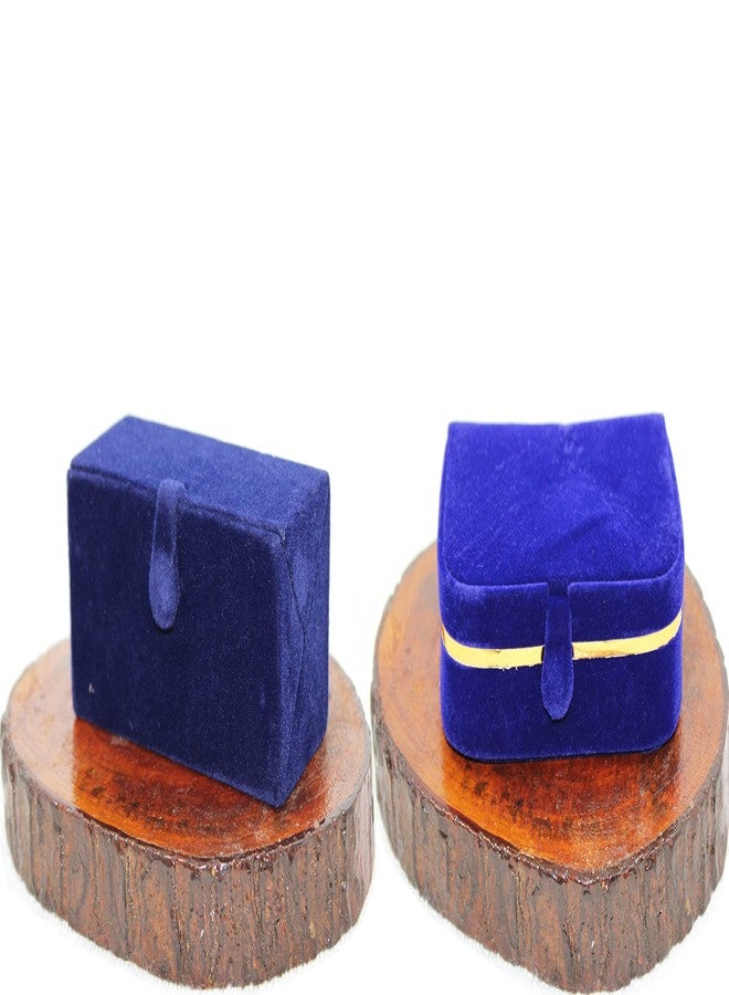 LUCES Combo Purple 2 Bangle Chain Necklace Jewelry Pouch with Blue Ring Earring Box Satin Wardrobe Organizer Jewellery Vanity Box - Image 3