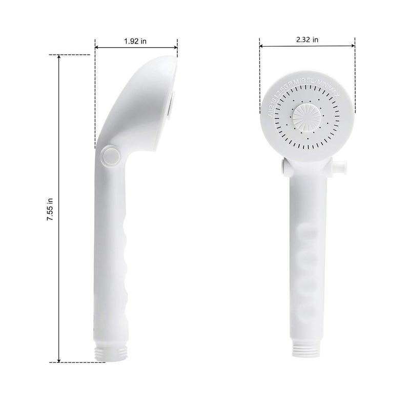 OYMOV RV Shower Head with Hose - Non-Metallic Outdoor RV Shower Kits Replacement with Pause Function for RVs, Fifth Wheels, Motor Homes, Travel Trailers, Campers, Boats, White - Image 5