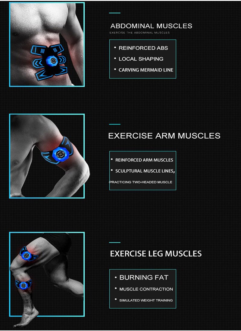 SYOSI ABS Abdominal Toning Trainer, Abs Workout Equipment, Ab Sports Exercise Belt, Wireless Home Office Fitness Equipment for Men and Women, 6 modes 10 intensities Equipment, Muscle Burn Fat Loss Weight  - Image 3