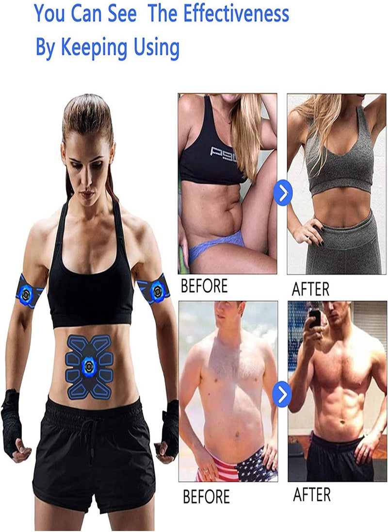 SYOSI ABS Abdominal Toning Trainer, Abs Workout Equipment, Ab Sports Exercise Belt, Wireless Home Office Fitness Equipment for Men and Women, 6 modes 10 intensities Equipment, Muscle Burn Fat Loss Weight  - Image 2