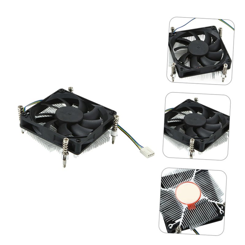 Low Profile CPU Air Cooler with Aluminum Copper Core Radiator Fan for Efficient Computer Heat Dissipation - Image 3